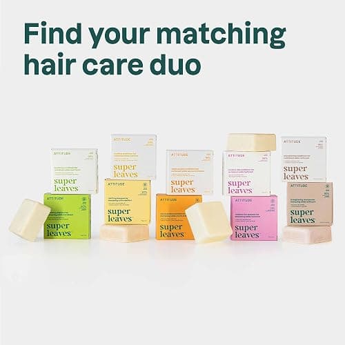 ATTITUDE Clarifying Shampoo Bar, Natural Origin, for Greasy and Oily Hair, Jojoba Oil & Yellow Clay, EWG Verified & Clean ingredients, Vegan, Earl Grey & Fresh Cucumber Scent, 4 Oz thumbnail 6