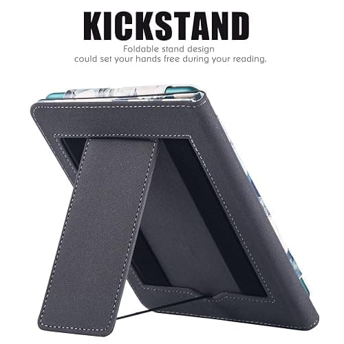 BOZHUORUI Case for 7" Kindle Paperwhite 12th Gen | Built-in Stand & Hand Strap | with Sleep/Wake | PU Leather Cover fits Kindle Colorsoft Signature Edition 2024/2025 (Magnolia) thumbnail 4
