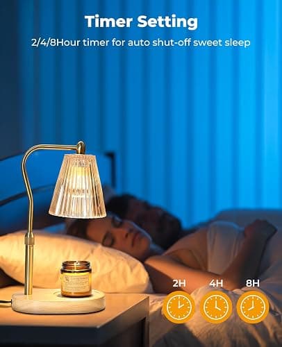 Candle Warmer Lamp, Candle Warmer with Timer and Dimmer, Adjustable Height Electric Candles Lamp with 2 Bulbs for Scented Jar, Wax Melter Lamp for Fall Decor, Home Decor, Room Decor, Gifts for Women thumbnail 4