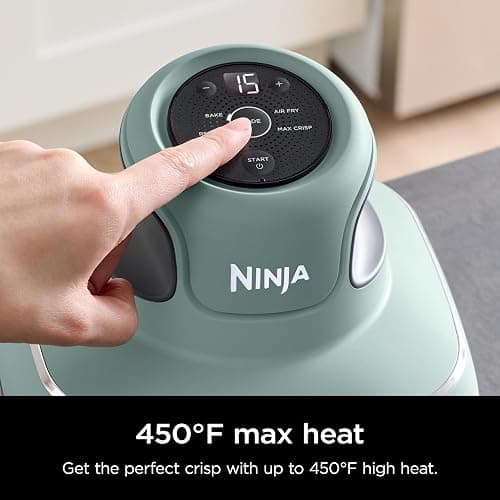 Ninja Crispi Air Fryer, Microwave, Freezer & Dishwasher Safe, Non Toxic Glass Portable Cooking System, 4 QT & 6 Cup Glass Containers with Storage Lids, Easy Meals, Air Fry, Bake, Green, FN101SG thumbnail 12