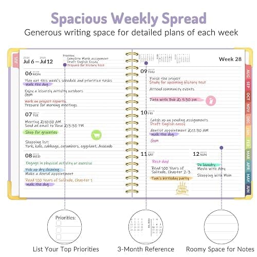 Forvencer Academic Planner 2026-2027, July 2026-June 2027 Weekly & Monthly Hardcover Calendar Planner, 8.5" X 11", Daily Agenda Book, School Office Notebook College Teacher Student Organizer A4, Blue thumbnail 5