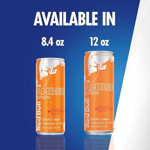 Red Bull Energy Drink, Amber Edition Strawberry Apricot, 8.4 fl oz (24 Pack) thumbnail 8