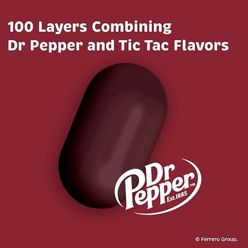 Tic Tac Dr Pepper, Pocket-sized Mints, Dr Pepper Flavored On-the-Go Refreshment, Bulk 8 pack, 3.4 oz Each thumbnail 3