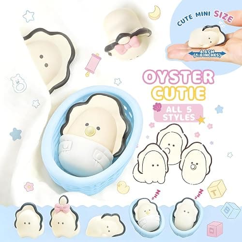 BUKURONEKO Oyster Blind Box, Kawaii Blind Box Figure(1 Pack), Original Japanese Design Collectible Toy, Pupupu Series Mystery Box for Home Decor, Birthday Gifts, Single Box thumbnail 4