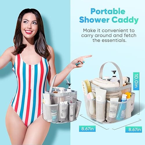 EUDELE Mesh Shower Caddy Portable - All Pink thumbnail 5