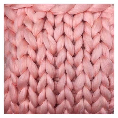 GAOSHI Luxuriöse Grobstrickdecke Mit Plüsch-Strickstoff, Handgefertigter Weicher Und Warmer Dekorativer Überwurf for Wohnzimmer, Schlafzimmer Und Heimdekoration (Color : Pink, Size : 180x200cm) thumbnail 4