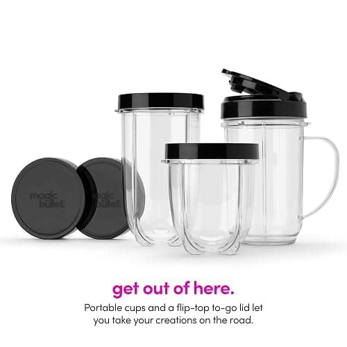 Magic Bullet Blender, Small, Silver, 11 Piece Set thumbnail 4