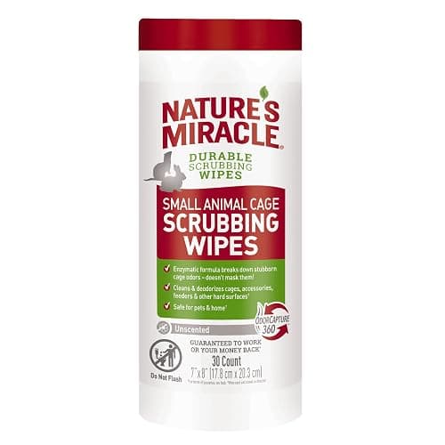 Nature’s Miracle Small Animal Cage Scrubbing Wipes 30Ct - Image 1