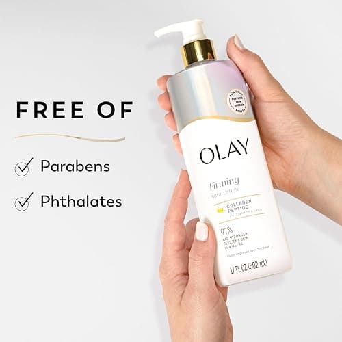Olay Body Lotion for Women, Firming with Collagen Peptides Serum, Visibly Firmer Skin, 24hr Moisture & Hydration, Fast Absorbing Formula, Vitamin B3 Complex, For All Skin Types, 17 fl oz thumbnail 7