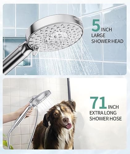 SR SUN RISE Filtered Shower Head with Handheld High Pressure 9 Spray Mode Showerhead Detachable Shower Head Water Softener Filters Beads for Hard Water Remove Chlorine 1 Filter Chrome thumbnail 6