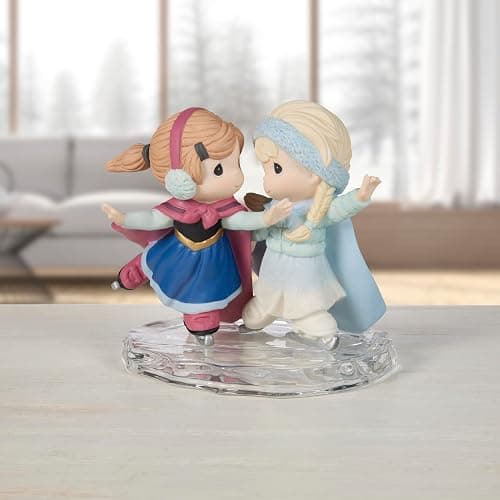 Precious Moments Anna & Elsa Figurine | Disney Frozen Anna/Elsa Sisters are Forever Bisque Porcelain Figurine |Frozen Décor & Gifts | Disney Décor thumbnail 2