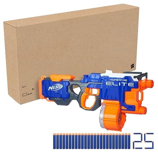 Nerf HyperFire Motorized Elite Blaster, 25-Dart Drum, Fires Up to 5 Darts Per Second, Includes 25 Official Elite Darts (Amazon Exclusive) thumbnail 3