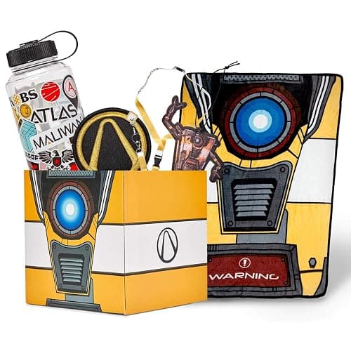 JUST FUNKY Official Borderlands LookSee Collector Mystery Gift Box - Includes Claptrap Blanket, Lanyard, Water Bottle, and More - Exclusive Fan Toy Collectible Set | Licensed Merchandise - Image 1