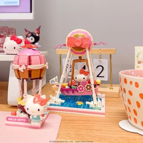 Hamee Sanrio Hello Kitty and Friends ‘Summer Wunderland’ Cute Water Theme Park Building Block Set Birthday Gift, Party Favor, Stress Relief, Collectible Toy Compatible with Lego Block – Kuromi thumbnail 7