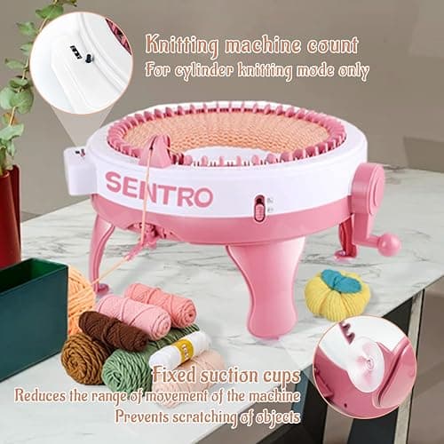 SENTRO Knitting Machine 48 Needles with Row Counter, Crochet Knitting Loom Machine for Beginners thumbnail 2