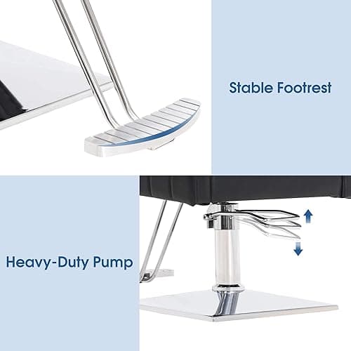 BarberPub Salon Chair for Hair Stylist Hydraulic Barber Styling Chair, Beauty Spa Equipment 8821BK thumbnail 8