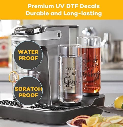 3 Sets Funny Bartesian Labels, Bartesian Accessories Waterproof Decal Stickers for Bartesian Cocktail Machine Alcohol Glass Spirit Bottle thumbnail 5