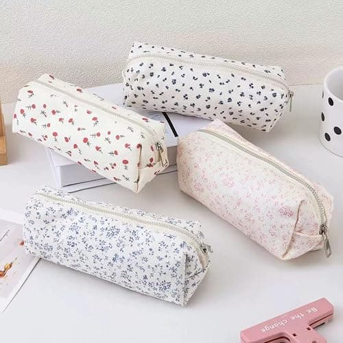 OZAOZ Cute Pencil Case Aesthetic Student Pencil Pouch Coin Pen Pouch Cosmetic Bag Office Stationery Organizer For Kids Teen School (Z-Pink flower) thumbnail 3