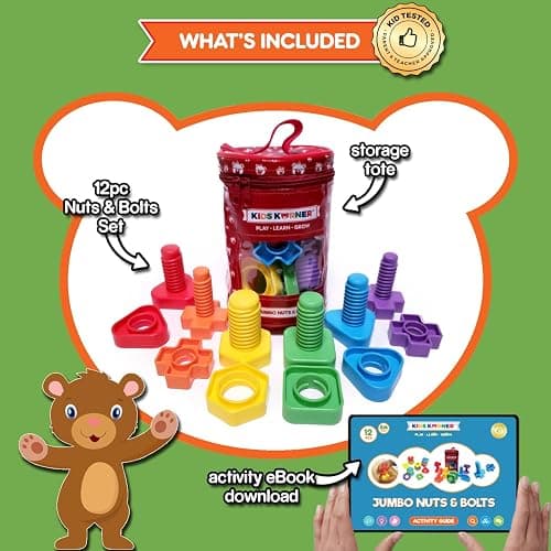 Twist & Turn Nuts n Bolts - Sort, Count, Match & Play with 12pc + eBook thumbnail 3
