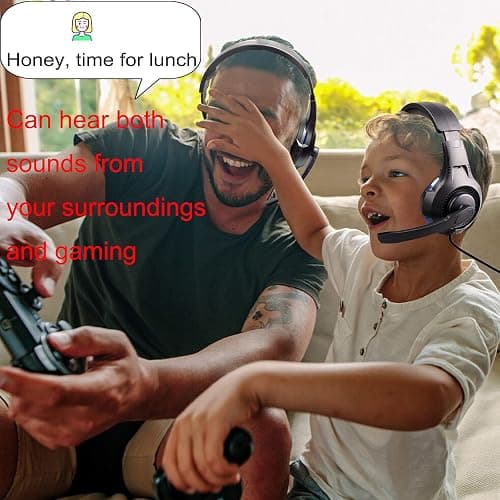 One Ear Headset with Mic for PS5/PS4/Xbox One/Xbox Series X/S/Nintendo Switch/Lite/Steam Deck, Gaming Headphone with Microphone Control, 3.5MM Wired Unilateral Chat Headset for Laptop/Tablets/Phone/PC thumbnail 7