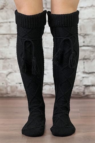 Modern Boho The Original Button Boot Socks with Lace Trim Boutique Socks thumbnail 2
