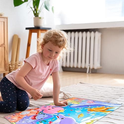 Jumbo Floor Puzzle for Kids Underwater Jigsaw Large Puzzles 48 Piece for Toddler Children Learning Preschool Educational Intellectual Development Toys 3-5 4-8 Years Old Gift for Boys and Girls thumbnail 6