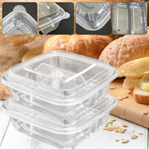 Haawooky 30 Pack Bento Snack Containers,2 compartments Lunchable Containers with Lids,Divided Food Containers for School, Work and Travel thumbnail 4