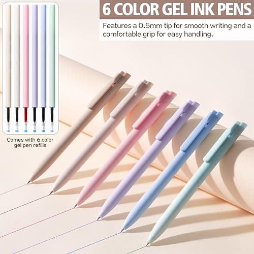 58PCS Aesthetic School Supplies, Cute College Ruled A4 Spiral Notebook Stationary Set Back to School Supplies Bible Study Kit Office College Essentials with Pastel Highlighters for Women Student Girls thumbnail 7