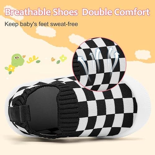 VIFUUR Baby Shoes Girls Boys Toddler Sneakers Non-Slip First Walkers Shoes for Babies 6 9 12 18 24 Months thumbnail 4