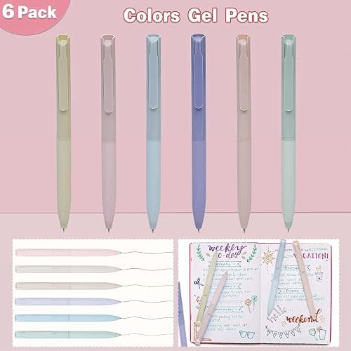 HRFGWDD 52 PCS Aesthetic School Supplies with Highlighters, Mechanical Pencils, Color Ink Gel pens, Pencil Case, Bible Study Supplies, Pens Pencils and Highlighters Set, Stationary Set for Student thumbnail 5