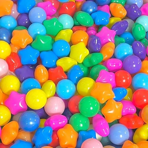bebikim 200/500/1000/2000 Count Soft Plastic Ball Pits Balls Colorful Play Pits Balls for Pet Dogs Ball Pits 2.2" Large Phthalate Free Bpa Free Balls for Toddlers 1-3 Baby Kids thumbnail 2