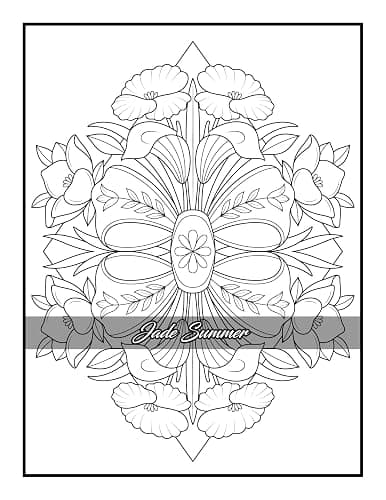 100 Flowers: An Adult Coloring Book with Bouquets, Wreaths, Swirls, Patterns, Decorations, Inspirational Designs, and Much More! thumbnail 46