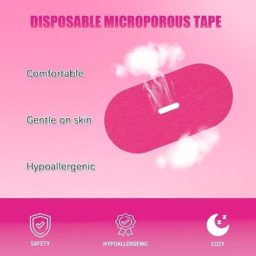 Mouth Tape for Sleeping Women 60 Count Pink Strip Tapes P-7 thumbnail 5