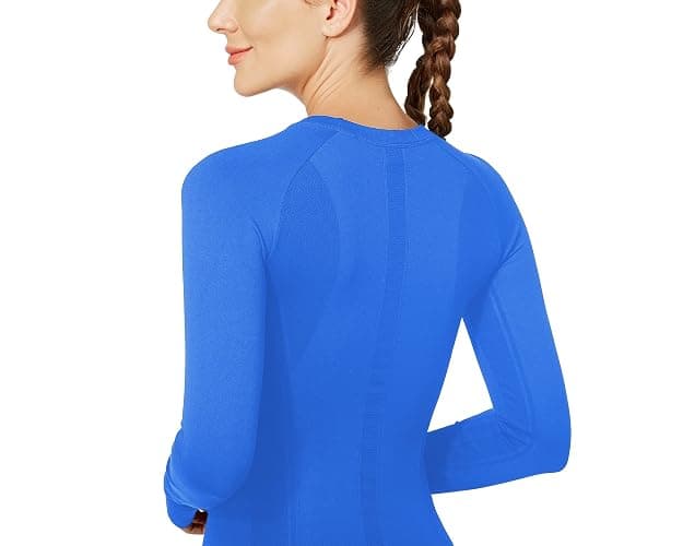 MathCat Workout Shirts for Women Long Sleeve, Workout Tops for Women, Quick Dry Gym Athletic Tops，Seamless Yoga Shirts thumbnail 3