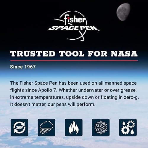 Fisher Space Pen Original Astronaut Space Pen, AG7 Series, Ballpoint, Chrome, Black Ink, Pocket Clip, Gift Box thumbnail 4