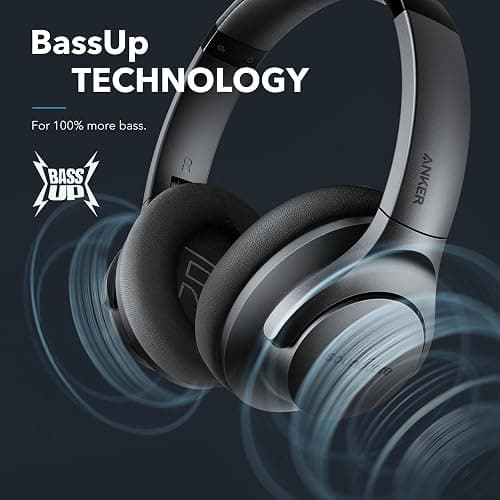 Soundcore Anker Life Q20 Hybrid Active Noise Cancelling Headphones, Wireless Over Ear Bluetooth Headphones, 60H Playtime, Hi-Res Audio, Deep Bass, Foam Ear Cups, Travel, Office, USB-C Charging thumbnail 6