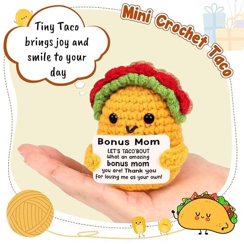 Birthday Gifts for Stepmom Bonus Mom Christmas Funny Gift from Daughter, Mothers Day Stepmom Birthday Gifts Ideas from Son - Handmade Crochet Cute Unique I Love Best Steped Mom Ever Easter 2025 Gift thumbnail 8