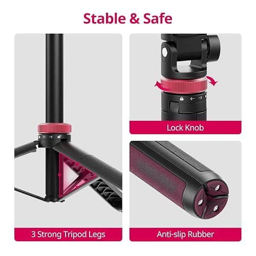 80'' Osmo-Mobile Floor Tripod-Stand Holder for DJI Osmo Mobile 8 SE 7P 7 6 5 4 / Osmo-Pocket 4 3 2 1 / Osmo Action 6 5 pro 4 3 2 1 thumbnail 8