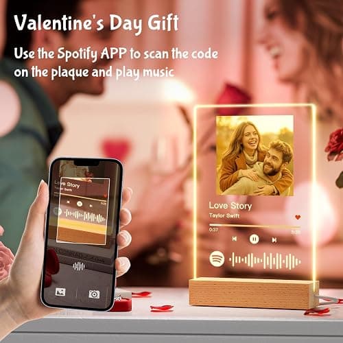 iDIY Custom Picture Frame with Photo - Personalized Spotify Music Song Plaque - Customized Valentines Day Gift for Boyfriend Girlfriend Couple - Anniversary Birthday Gifts for Him Her thumbnail 8