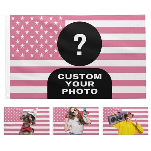 Custom Flag Double Sided Custom Pink America Flag Personalized Flags Room Wall Decoration Funny Tapestry Poster For Decorate Banners Gift for Indoor - Image 1