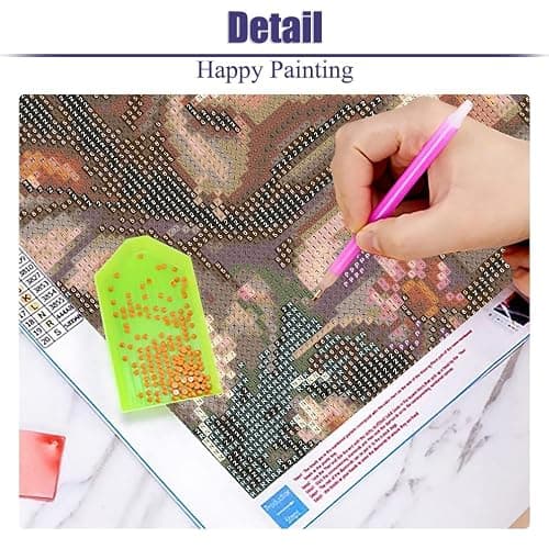 2 Pack Cow Diamond Art Kits for Adults - Cute Animals Diamond Painting Kits for Adults Beginner, DIY 5D Full Drill Diamond Dots Gem Art Kits for Home Wall Decor 12x16inch thumbnail 6