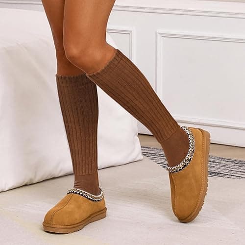 Toetally Women's Slouch Socks Long Boot Scrunch Sock Soft Cotton Knit Cozy Socks 3 Pairs thumbnail 2