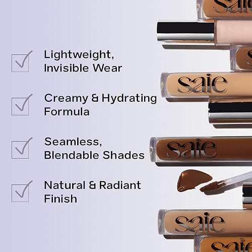 Saie Hydrabeam Under Eye Brightener - Sheer + Hydrating Eye Brightener with Cucumber Extract - Instantly Illuminates Skin for a Radiant Finish - Shade 1.5 (0.2 oz) thumbnail 5