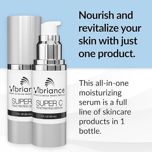 Vibriance Super C Serum for Mature Skin - All-in-One Vitamin Formula Hydrates, Firms, Lifts, Smooths, Targets Age Spots, Wrinkles, 1 fl oz thumbnail 2