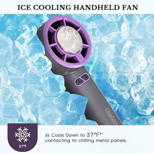 Uselective Personal Hand held Fan -Y32 Pro I portable Mini Fan with Long Battery Performance - Ultra-Quiet for New Cooling Technology - Perfect Summer Gift for Travel & Outdoors（white） - white thumbnail 9