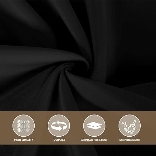 sancua 90 Inch Round Tablecloth Black, 8 Pack - Circle Polyester Fabric Table Cloth for Wedding Party Reception Banquet Birthday, Washable Formal Table Cover (Fit 30-72 Inch Tables) thumbnail 8