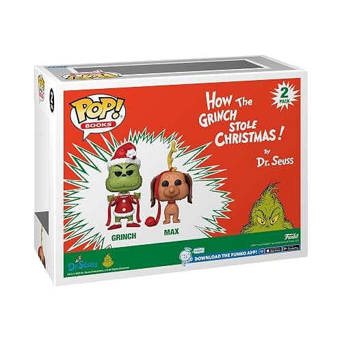 Funko POP Books: How The Grinch Stole Christmas - The Grinch with Max, 2-Pack - Collectable Vinyl Figure - Gift Idea - Official Merchandise - for Kids & Adults - Movies Fans thumbnail 3