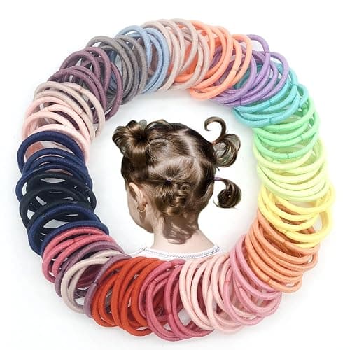 300PCS Baby Toddler Hair Ties， Finger Hair Ties Small Ponytail Holders for Kids Girls - Image 1
