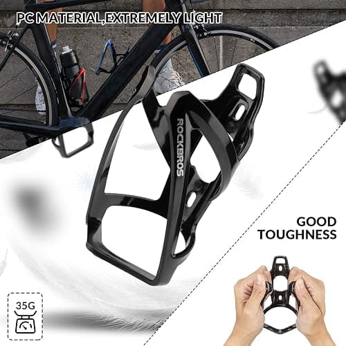 ROCKBROS Bike Water Bottle Holder Ultralight Bottle Cages with Screws Tool | Universal Bike Cup Holder Rack for Road MTB Bike thumbnail 3