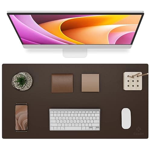 K KNODEL Non-Slip Desk Mat, Desk Pad, Desk Blotter, Desktop Mat for Desk, Large Desk Protector, Office Computer and Laptop Mat for Desk (31.5"x15.7", Brown) - Image 1